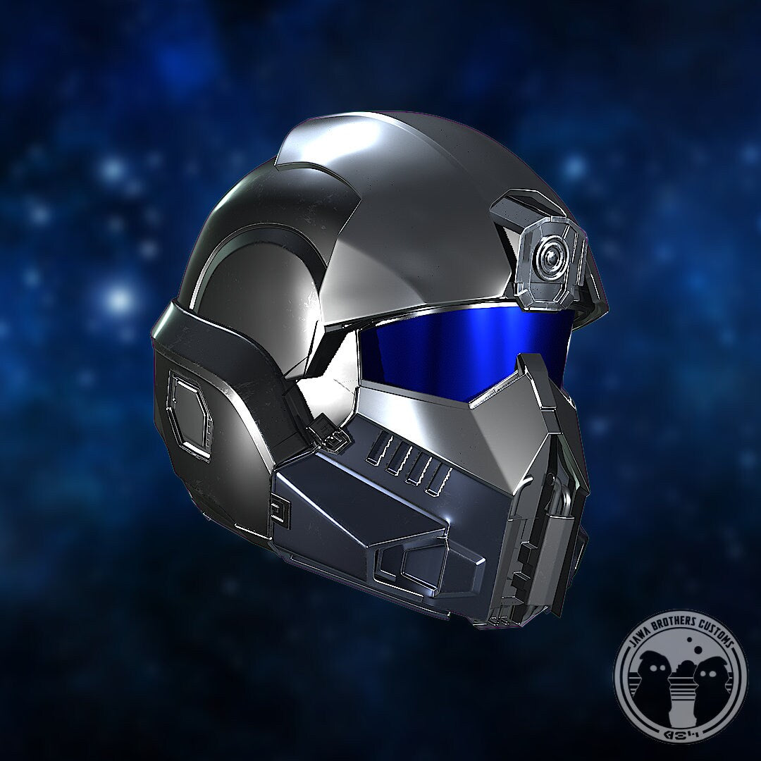 custom motorcycle helmet rednevk style Helldivers 2 Executioner Helmet Model – Jawa Brothers Customs