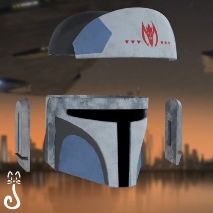 Animated Mandalorian Pilot Helmet