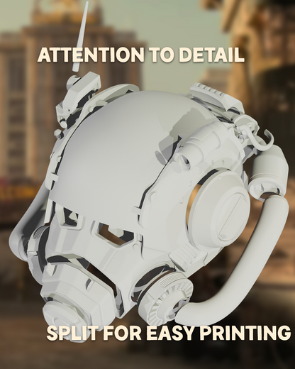 Fallout NCR Power Armor Helmet 3D Print File