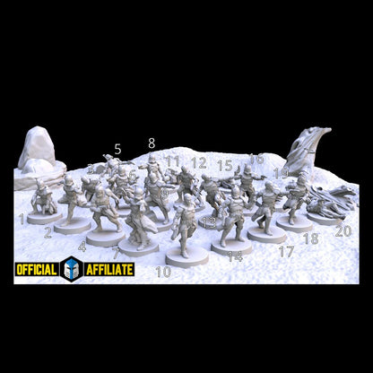 Clone Trooper Officer Miniature Wargame Figures for Table Top